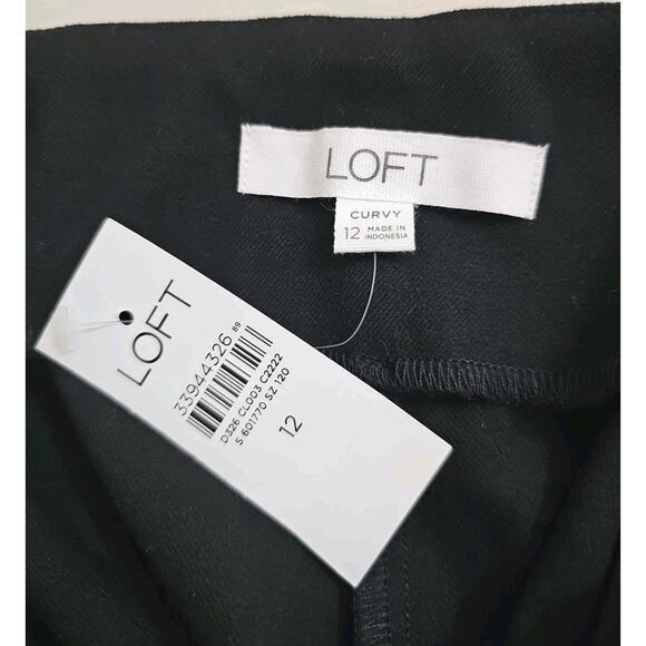 LOFT ~Woman Size 12~ Black "Curvy" Wide Leg Dress Party Evening Wear NWT. - Picture 2 of 14